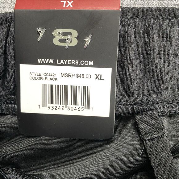 Layer 8 Pants Mens XL  Black  Athletic Jogger Sporty Stretch Knit Pant MSRP $48 - Picture 16 of 16